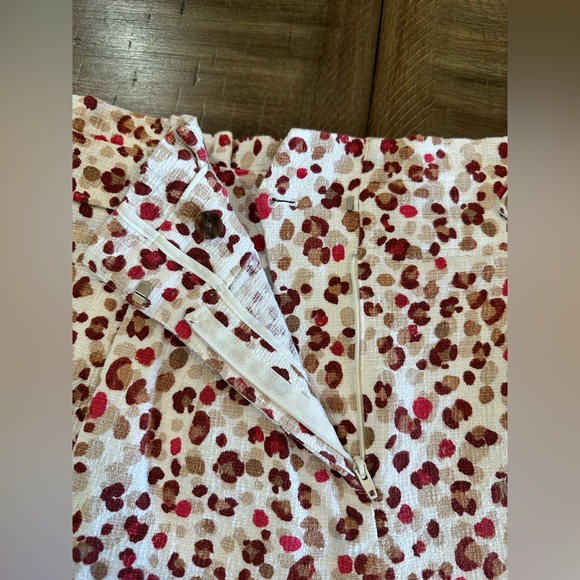 Ann Taylor High Rise Pink Animal Leopard Print Paperbag Shorts Size 10 Pockets - Picture 11 of 16